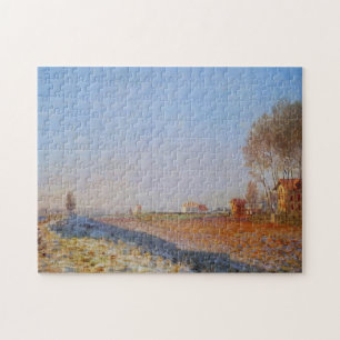 Plain of Colombes, White Frost Monet Fine Art Jigsaw Puzzle