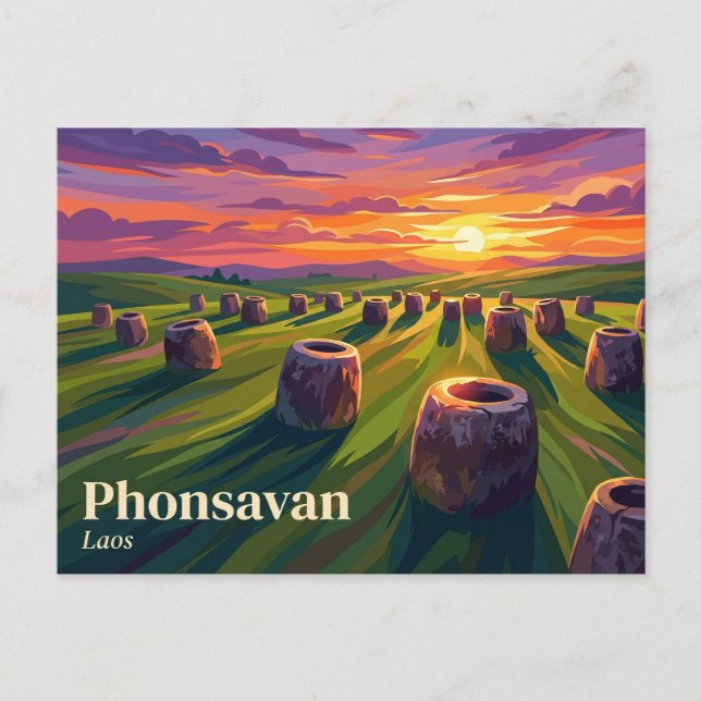Plain of Jars Laos Postcard (Front)