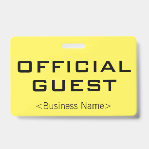 Plain "OFFICIAL GUEST" Badge