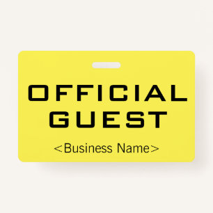 Plain "OFFICIAL GUEST" Badge