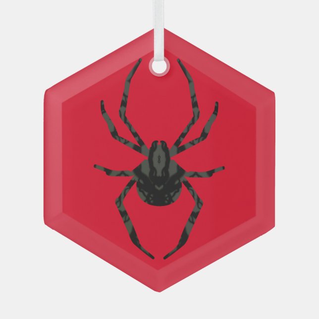 Plain Old Spider Glass Ornament (Front)