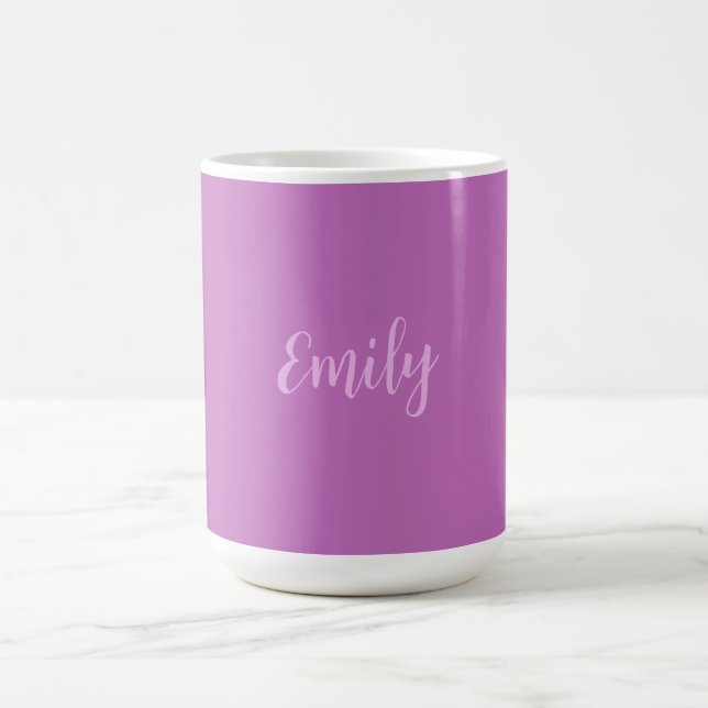 Plain Orchid & Lilac Modern Minimalist Coffee Mug (Center)