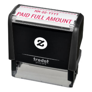 Plain "PAID FULL AMOUNT" Rubber Stamp