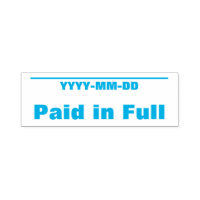 Plain "Paid in Full" Rubber Stamp