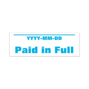 Plain "Paid in Full" Rubber Stamp