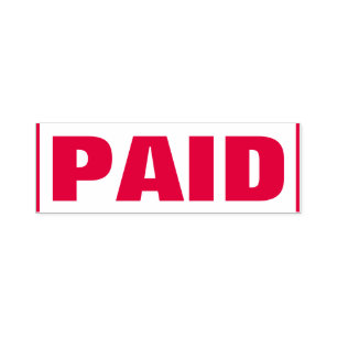 Plain "PAID" Rubber Stamp