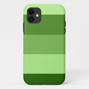 Plain Pale Green Stripes iPhone 11 Case