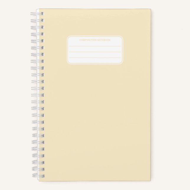 Plain Pastel Color Simple Notebook (Front)