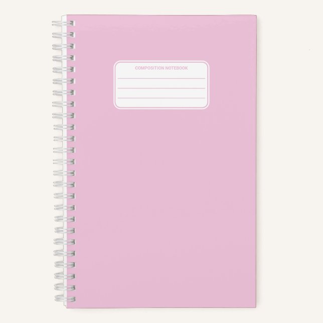Plain Pastel Color Simple Notebook (Front)