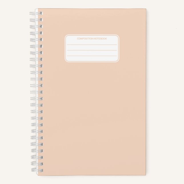 Plain Pastel Spiral Composition School Notebook (Front)