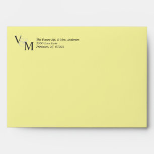 Plain Pastel Yellow Wedding Invite Envelopes