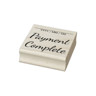 Plain "Payment Complete" Rubber Stamp