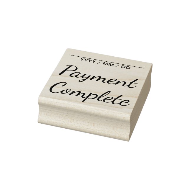 Plain "Payment Complete" Rubber Stamp (Stamp)