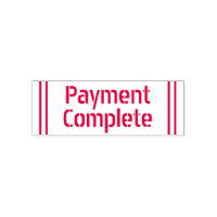 Plain "Payment Complete" Rubber Stamp