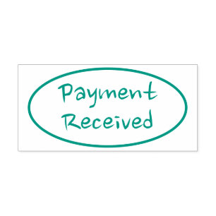 Plain "Payment Received" Rubber Stamp