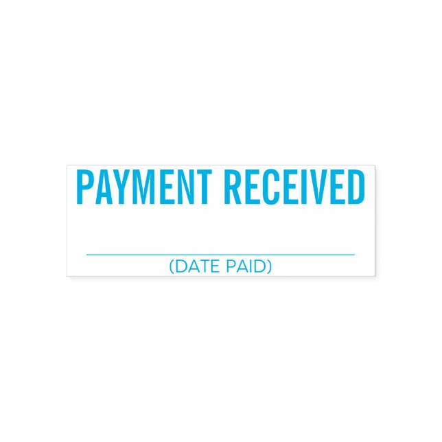 Plain "PAYMENT RECEIVED" Rubber Stamp (Design)