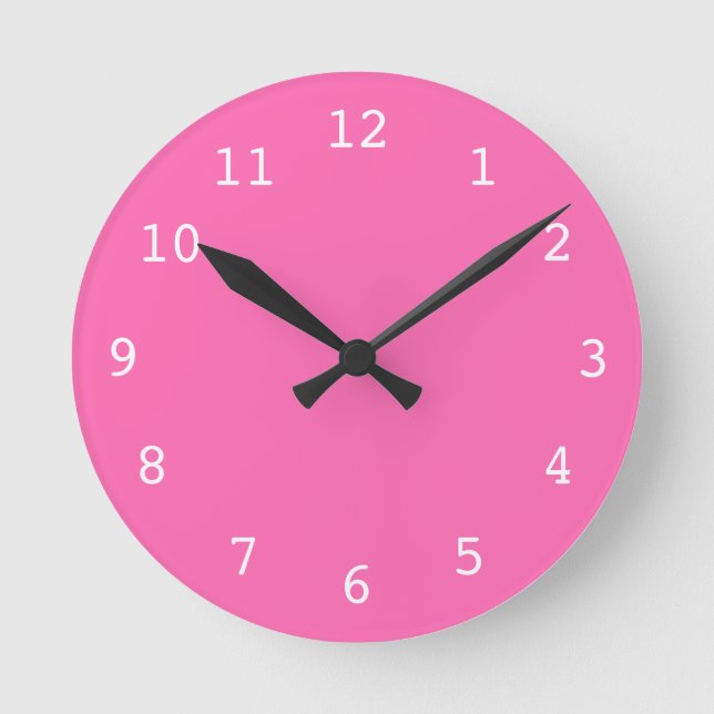 Plain pink clock (Front)