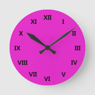 Plain Pink Round Clock