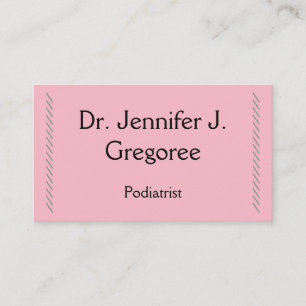 Plain Podiatrist Business Card