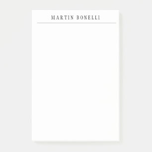 Plain Professional Black & White Minimalist Post-it Notes