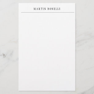 Plain Professional Black & White Minimalist Stationery