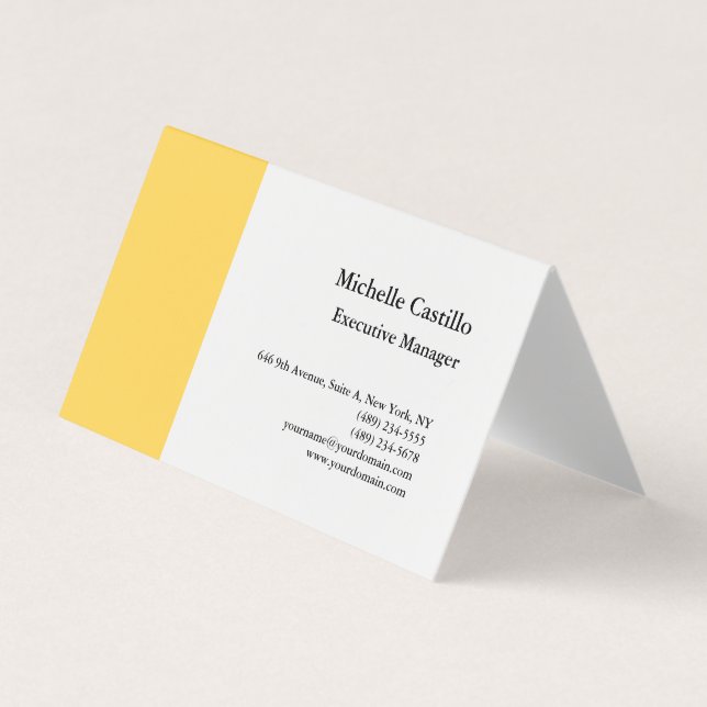 Plain Professional Minimalist Business Card (Front)