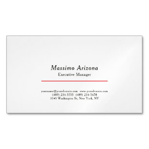Plain Professional Modern Minimalist Magnetic Business Card