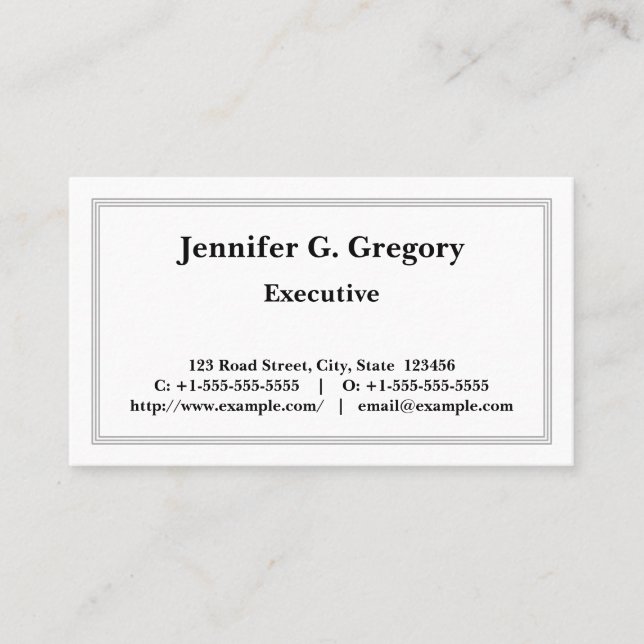 Plain Professional Profile Card (Front)