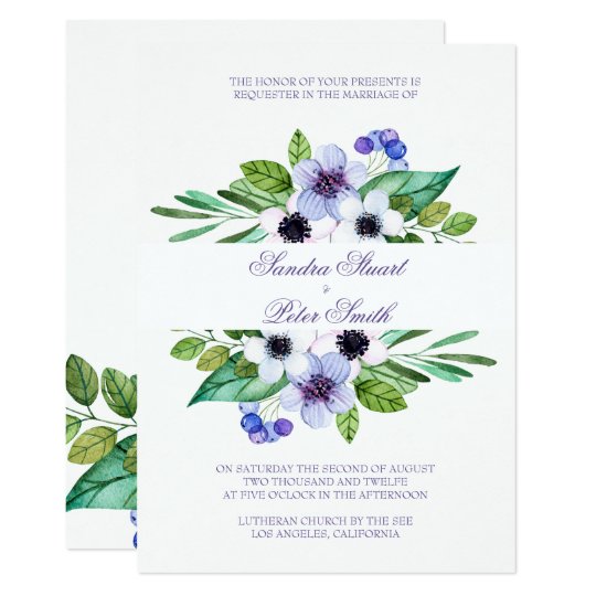 Plain Purple And Pink Flowers Card