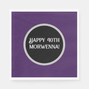 Plain Purple Dark Goth Napkin