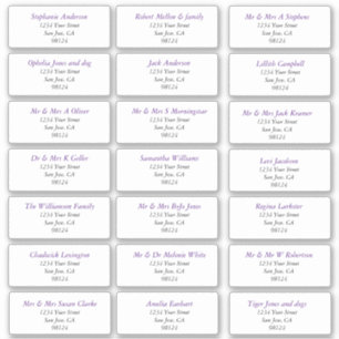 Plain Recipient Address Labels