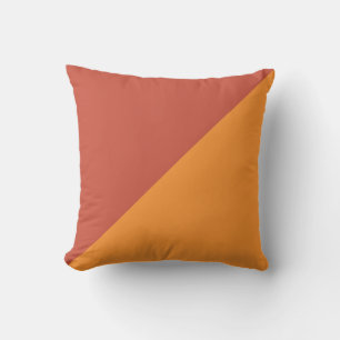 Plain Red and Orange Background Throw Pillow