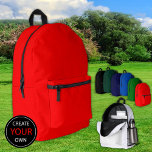 Plain Red Backpack, Bag / Customize<br><div class="desc">Backpack: Create Your Own custom bag / backpack with text. Easy adjustments (Edit Design button) by adding more text,  background colours or more images.</div>
