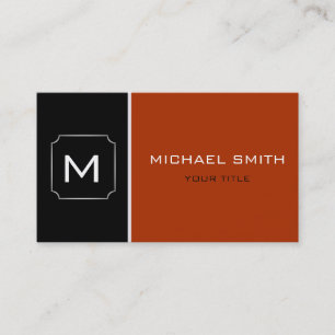 Plain Red & Black Elegant Professional Modern 2 Business Card