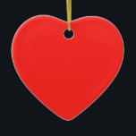 Plain RED : Buy BLANK or Add TEXT n IMAGE lowprice Ceramic Ornament<br><div class="desc">Style: Heart Ornament Capture wonderful family memories with a personalized ceramic ornament. Add your favourite photos, images and personal message to both sides of this ornament. A strand of gold thread makes it easy to display this fantastic keepsake. Height: 3 inches Width: 2.8 inches Weight: 1.375 ounces Full-colour, full-bleed printing...</div>