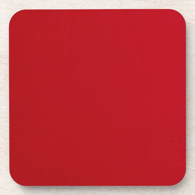 Plain Red Colour Coaster (Front)