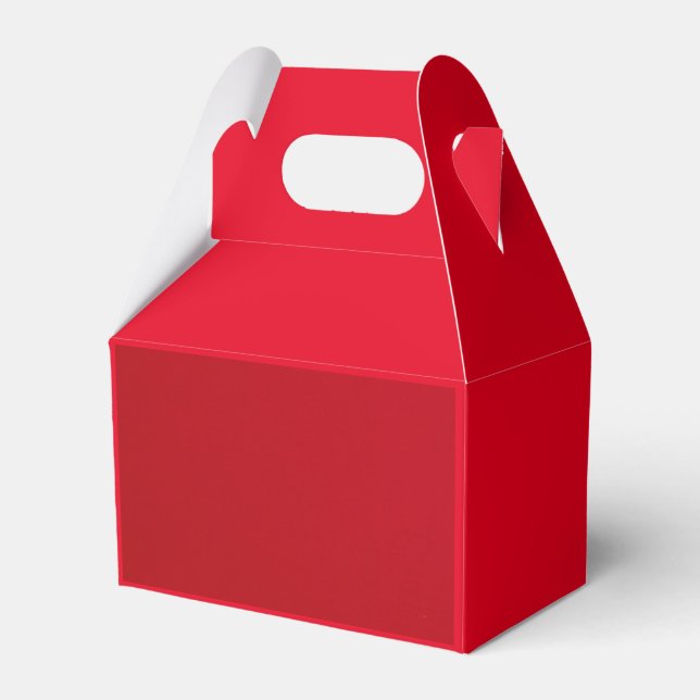 Plain Red Colour  Favor Box (Front Side)