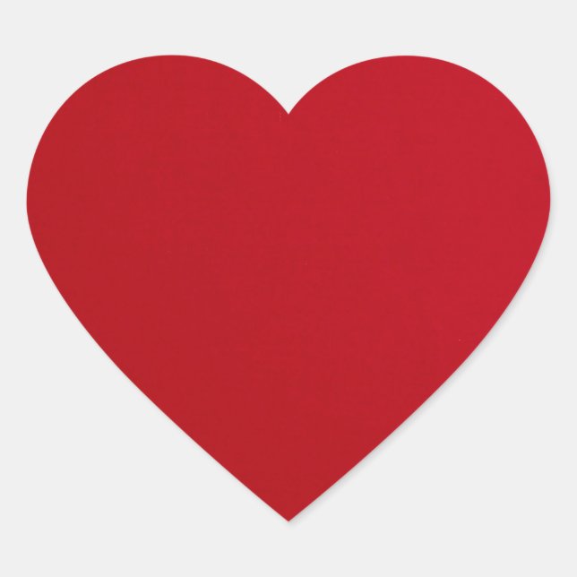 Plain Red Colour Heart Sticker (Front)