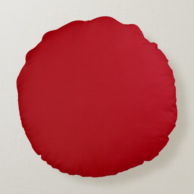 Plain Red Colour Round Pillow (Back)