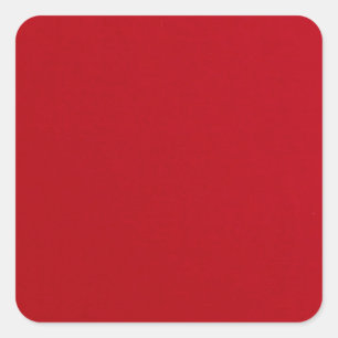 Plain Red Colour Square Sticker