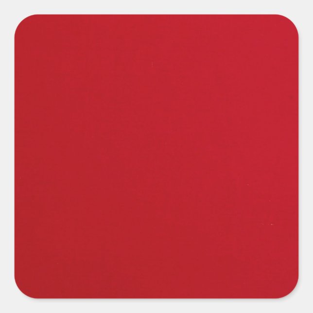 Plain Red Colour Square Sticker (Front)
