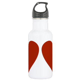 Plain Red Heart 532 Ml Water Bottle