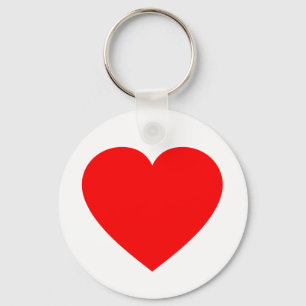 Plain Red Heart Keychain