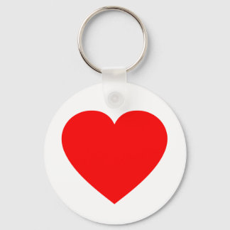 Plain Red Heart Keychain