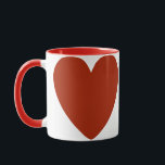 Plain Red Heart Mug<br><div class="desc">A simple graphic of a red heart adorns these items.</div>