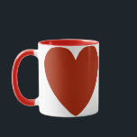 Plain Red Heart Mug<br><div class="desc">A simple graphic of a red heart adorns these items.</div>