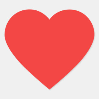 Plain RED PINK PURPLE shades Heart Sticker