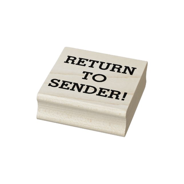Plain "RETURN TO SENDER!" Rubber Stamp (Stamp)
