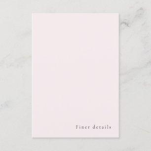 Plain Romantic Simple Soft Blush Solid Background Enclosure Card