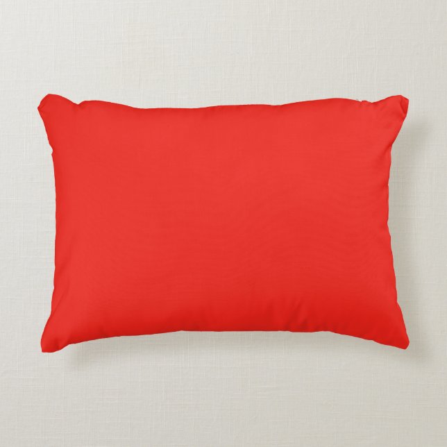 Plain Scarlet Red accent pillow (Front)